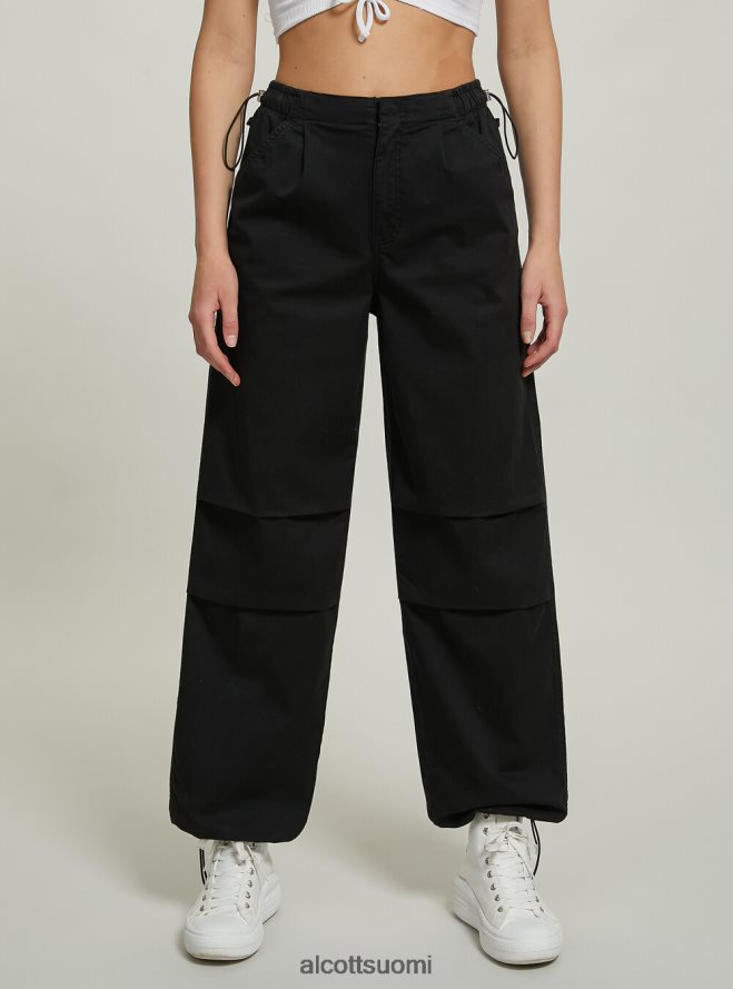 vaatetus fi Alcott naiset puuvillaiset laskuvarjohousut bk1 musta HL28P0151