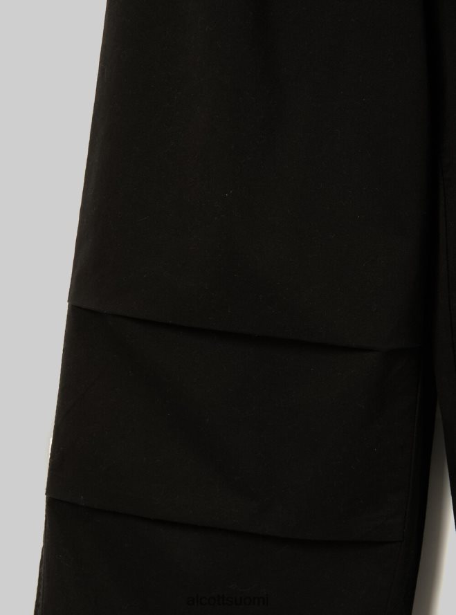 vaatetus fi Alcott naiset puuvillaiset laskuvarjohousut bk1 musta HL28P0151