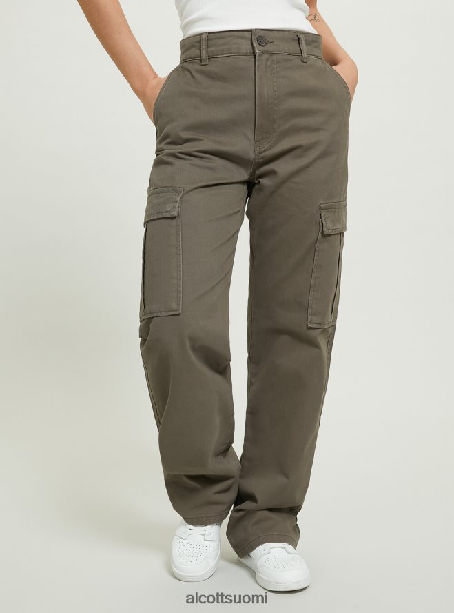 vaatetus fi Alcott naiset twill cargo-housut bk1 musta HL28P0314