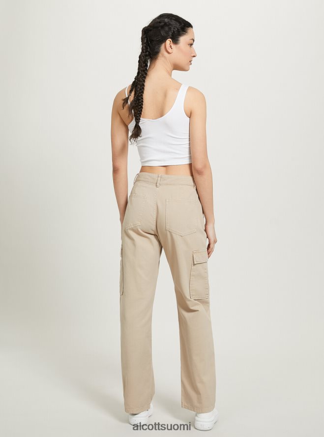 vaatetus fi Alcott naiset twill cargo-housut bk1 musta HL28P0398