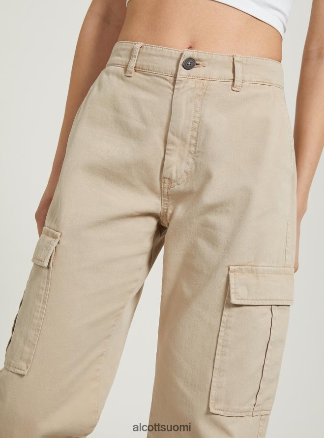 vaatetus fi Alcott naiset twill cargo-housut bk1 musta HL28P0398