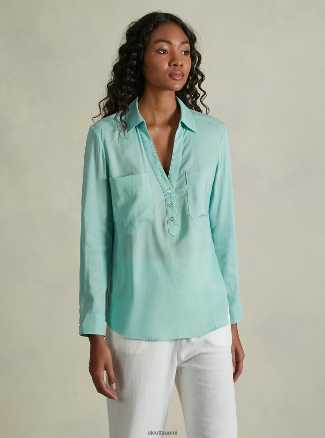 vaatetus fi Alcott naiset blusa puro linossa wh2 valkoinen HL28P0223