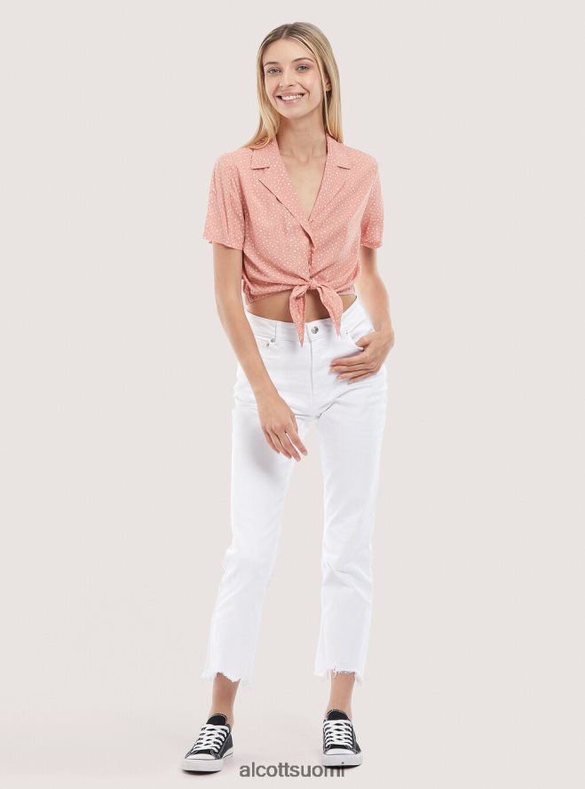 vaatetus fi Alcott naiset camicia crop con nodo musta HL28P0323