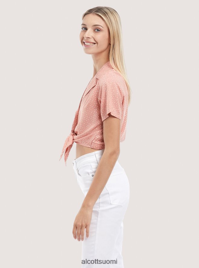 vaatetus fi Alcott naiset camicia crop con nodo musta HL28P0323