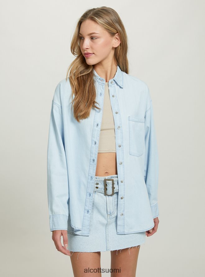 vaatetus fi Alcott naiset camicia denim oversize d007 vaaleansininen HL28P0423