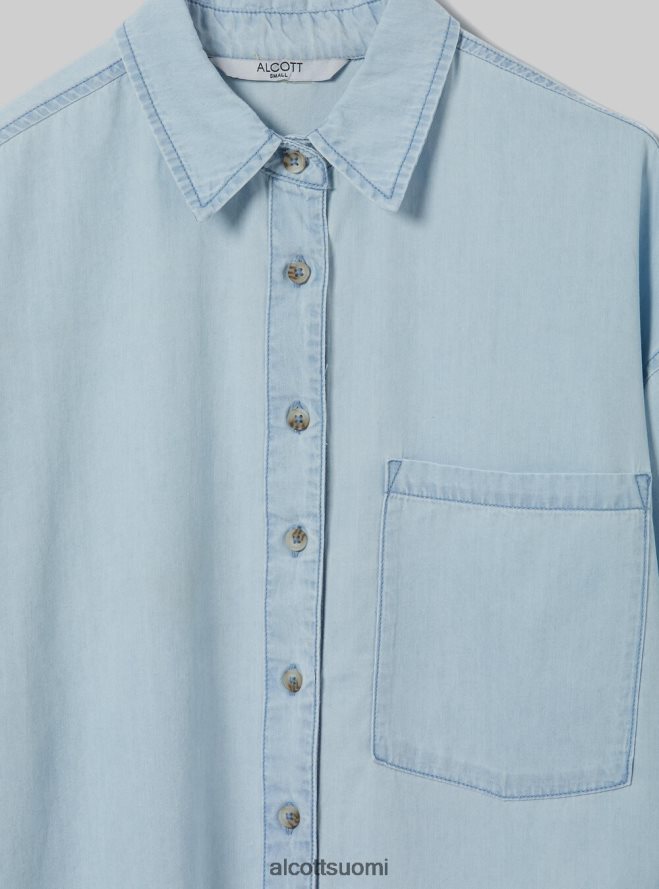 vaatetus fi Alcott naiset camicia denim oversize d007 vaaleansininen HL28P0423
