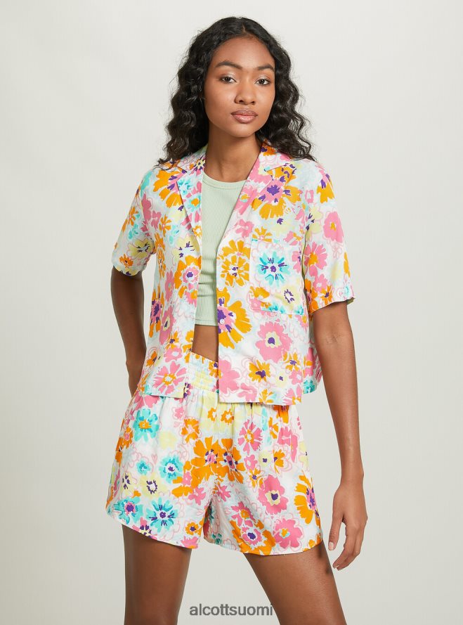 vaatetus fi Alcott naiset leikattu paita printillä bk1 musta HL28P01