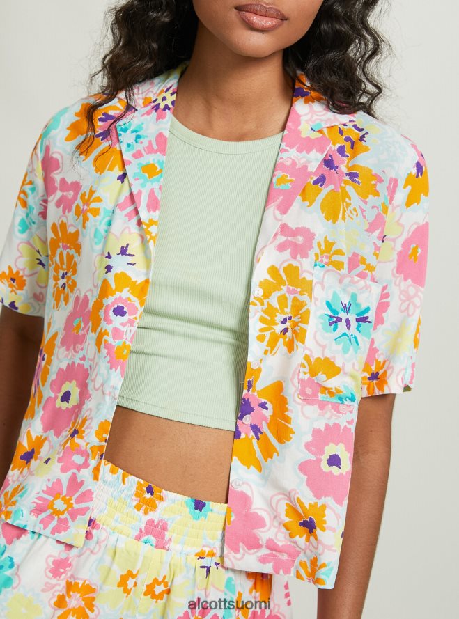 vaatetus fi Alcott naiset leikattu paita printillä bk1 musta HL28P01