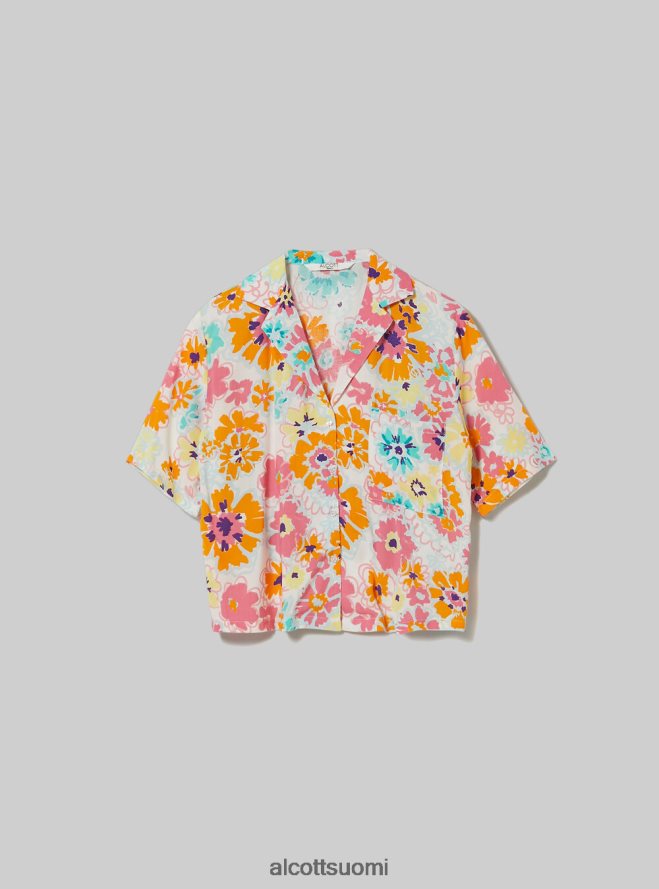 vaatetus fi Alcott naiset leikattu paita printillä bk1 musta HL28P01