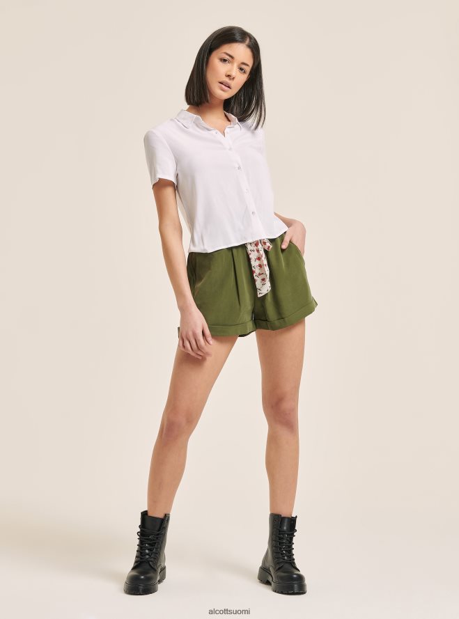 vaatetus fi Alcott naiset leikattu paita rintataskulla wh3 valkoinen HL28P0520