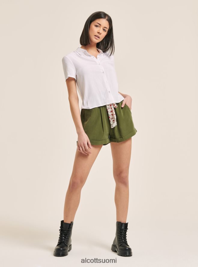 vaatetus fi Alcott naiset leikattu paita rintataskulla wh3 valkoinen HL28P0520