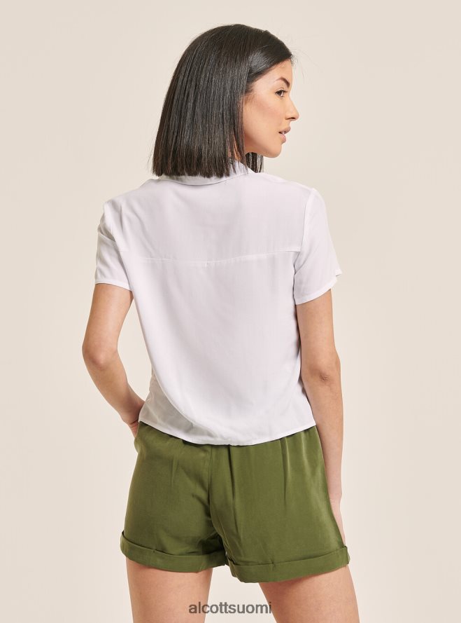 vaatetus fi Alcott naiset leikattu paita rintataskulla wh3 valkoinen HL28P0520