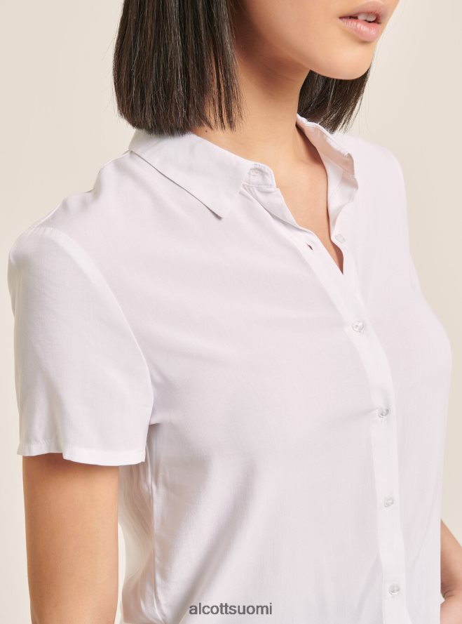 vaatetus fi Alcott naiset leikattu paita rintataskulla wh3 valkoinen HL28P0520