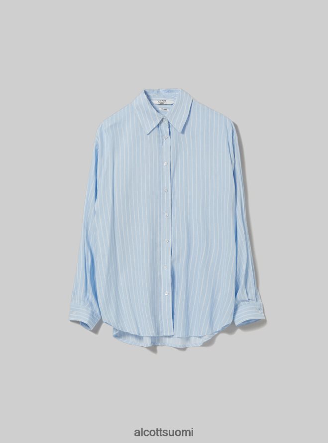 vaatetus fi Alcott naiset pellavasekoite raidallinen paita az3 azurre valo HL28P021