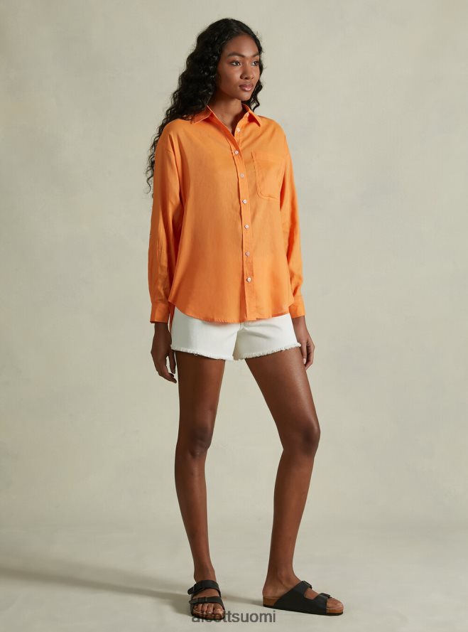 vaatetus fi Alcott naiset pellavasekoitepaita rintataskulla ga3 aqua vihreä valo HL28P0112