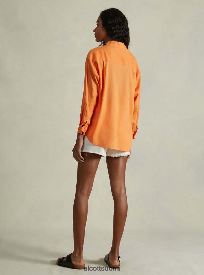 vaatetus fi Alcott naiset pellavasekoitepaita rintataskulla ga3 aqua vihreä valo HL28P0112