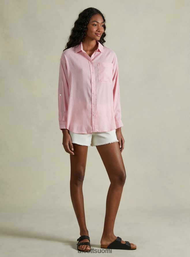 vaatetus fi Alcott naiset pellavasekoitepaita rintataskulla ga3 aqua vihreä valo HL28P0456