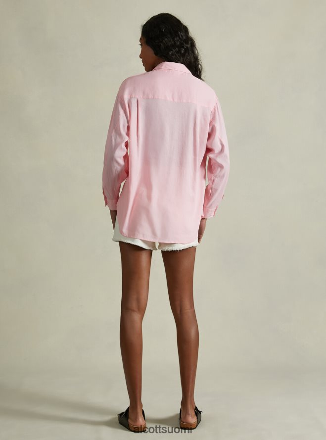 vaatetus fi Alcott naiset pellavasekoitepaita rintataskulla ga3 aqua vihreä valo HL28P0456