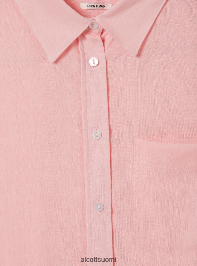 vaatetus fi Alcott naiset pellavasekoitepaita rintataskulla ga3 aqua vihreä valo HL28P0456