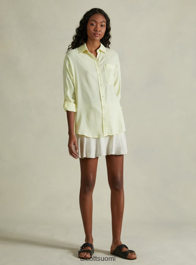 vaatetus fi Alcott naiset pellavasekoitepaita rintataskulla ga3 aqua vihreä valo HL28P0518