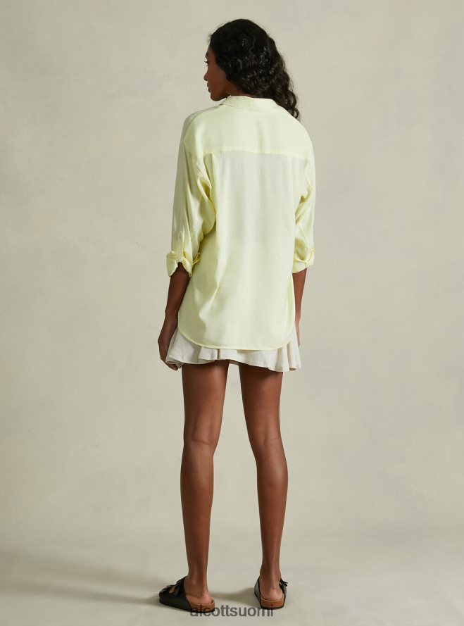 vaatetus fi Alcott naiset pellavasekoitepaita rintataskulla ga3 aqua vihreä valo HL28P0518