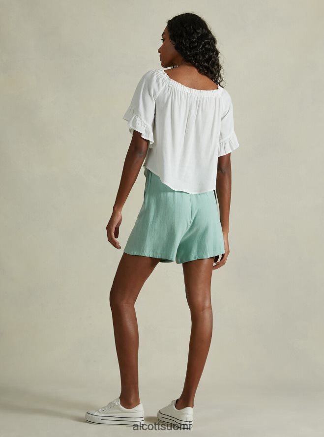 vaatetus fi Alcott naiset pellavasekoitepusero, jossa bardot-pääntie ky1 kaky tumma HL28P027