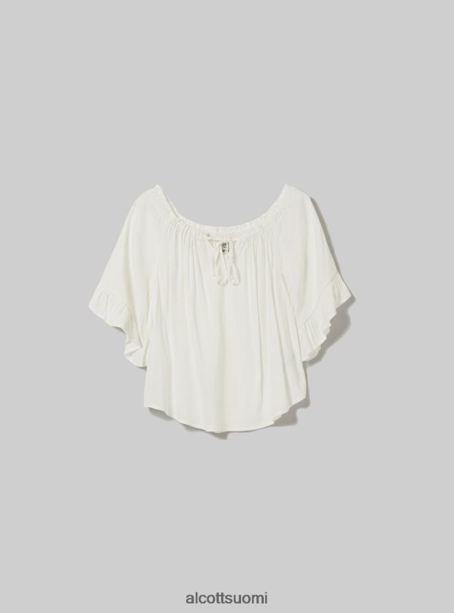 vaatetus fi Alcott naiset pellavasekoitepusero, jossa bardot-pääntie ky1 kaky tumma HL28P027