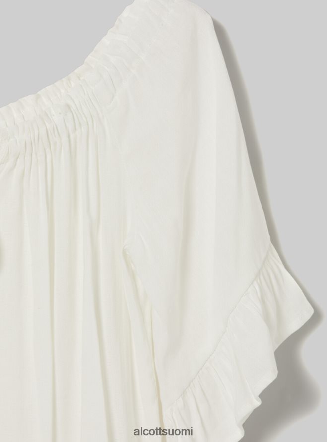 vaatetus fi Alcott naiset pellavasekoitepusero, jossa bardot-pääntie ky1 kaky tumma HL28P027