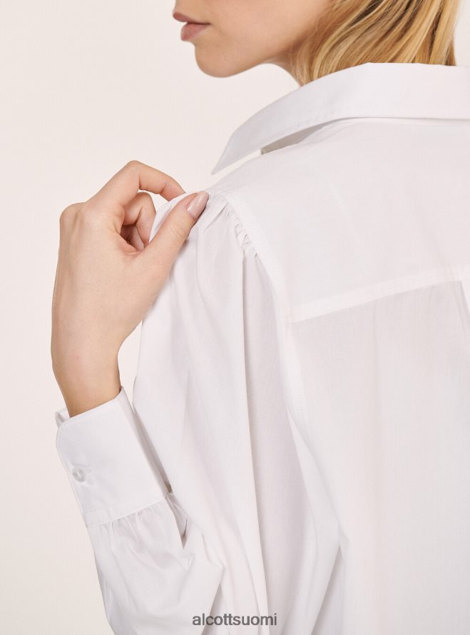 vaatetus fi Alcott naiset pitkä paita popliinikankaasta valkoinen HL28P0178