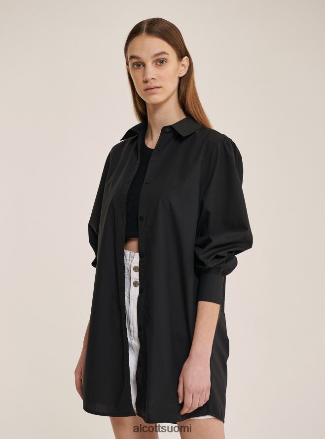 vaatetus fi Alcott naiset pitkä paita popliinikankaasta valkoinen HL28P0500