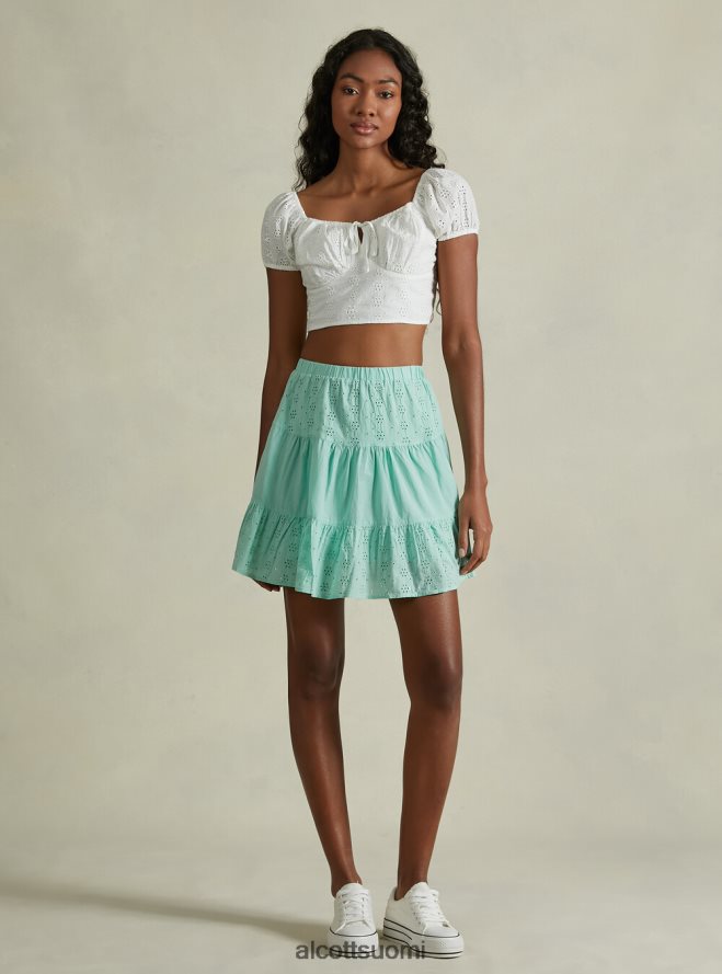 vaatetus fi Alcott naiset sangallo pitsiä lyhennetty pusero wh2 valkoinen HL28P0173