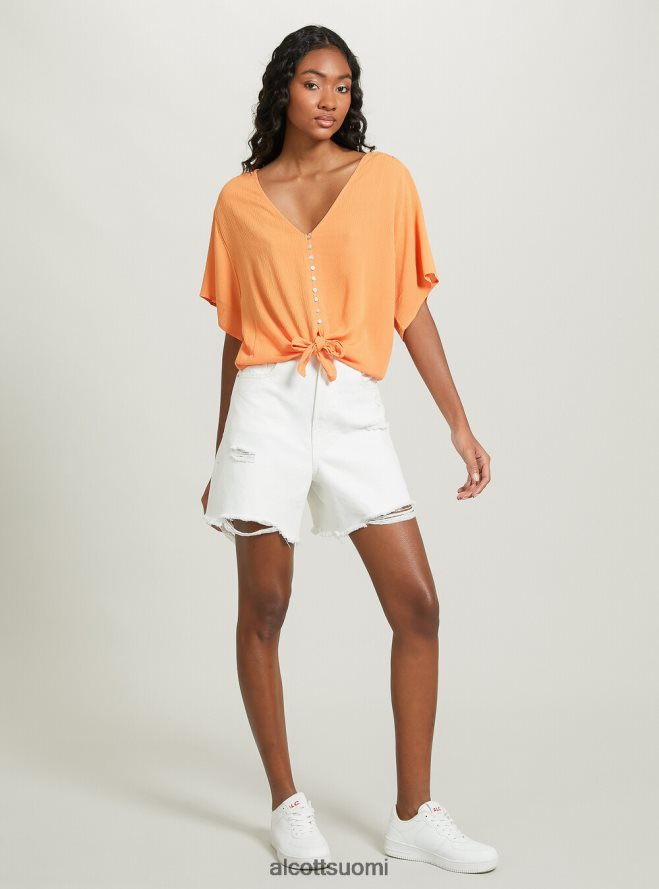 vaatetus fi Alcott naiset v-pääntie paita vyötäröllä solmu wh2 valkoinen HL28P0168