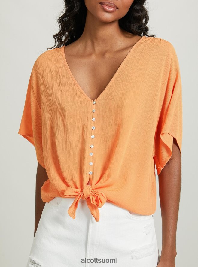 vaatetus fi Alcott naiset v-pääntie paita vyötäröllä solmu wh2 valkoinen HL28P0168