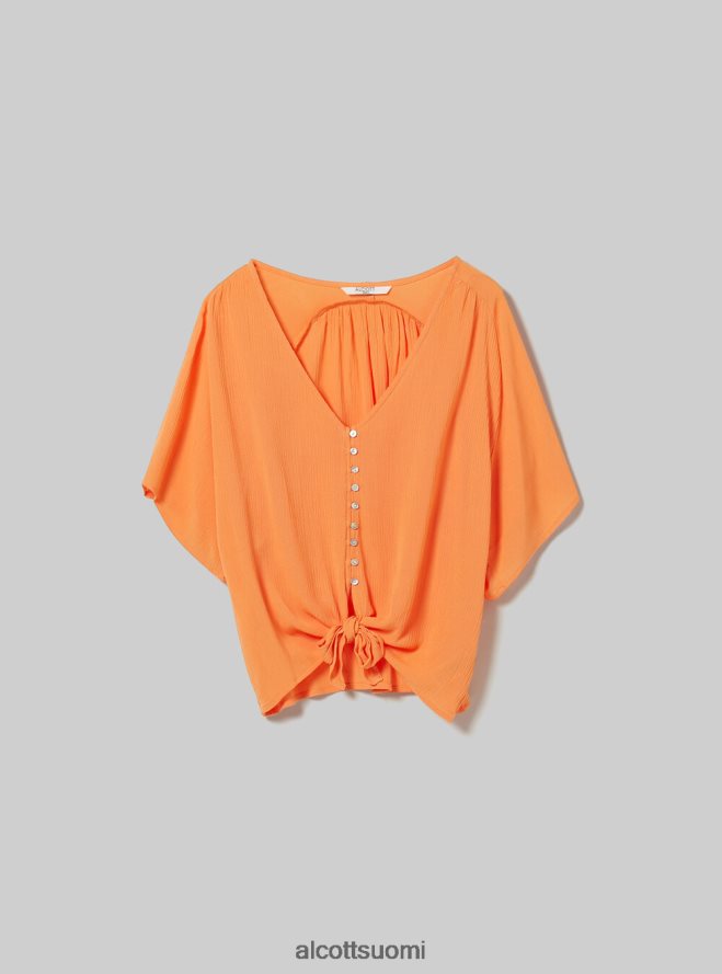 vaatetus fi Alcott naiset v-pääntie paita vyötäröllä solmu wh2 valkoinen HL28P0168