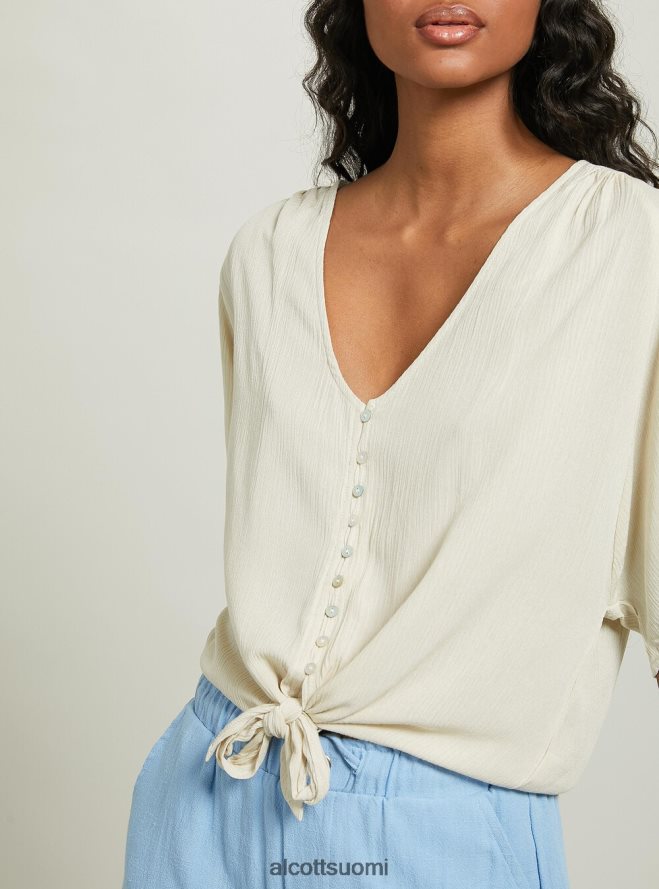 vaatetus fi Alcott naiset v-pääntie paita vyötäröllä solmu wh2 valkoinen HL28P0219
