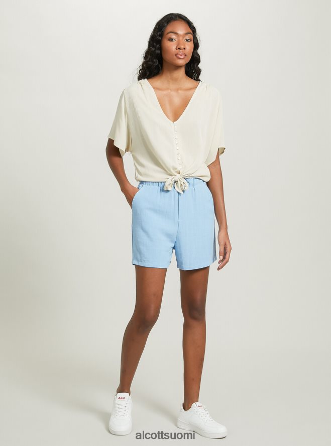 vaatetus fi Alcott naiset v-pääntie paita vyötäröllä solmu wh2 valkoinen HL28P0219