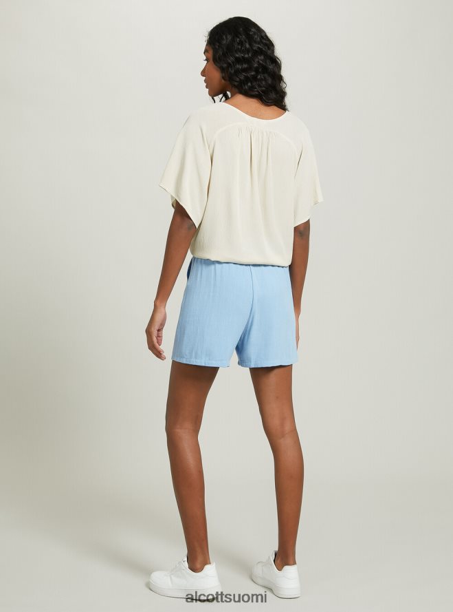 vaatetus fi Alcott naiset v-pääntie paita vyötäröllä solmu wh2 valkoinen HL28P0219