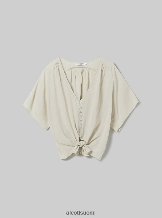 vaatetus fi Alcott naiset v-pääntie paita vyötäröllä solmu wh2 valkoinen HL28P0219