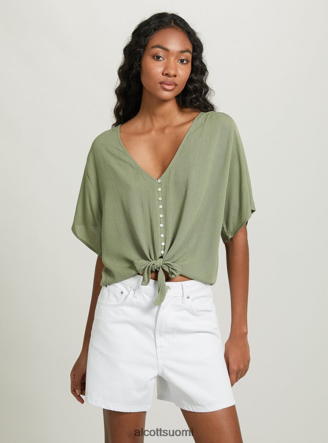 vaatetus fi Alcott naiset v-pääntie paita vyötäröllä solmu wh2 valkoinen HL28P0240