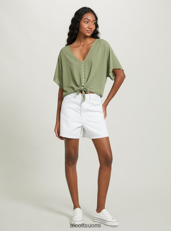 vaatetus fi Alcott naiset v-pääntie paita vyötäröllä solmu wh2 valkoinen HL28P0240