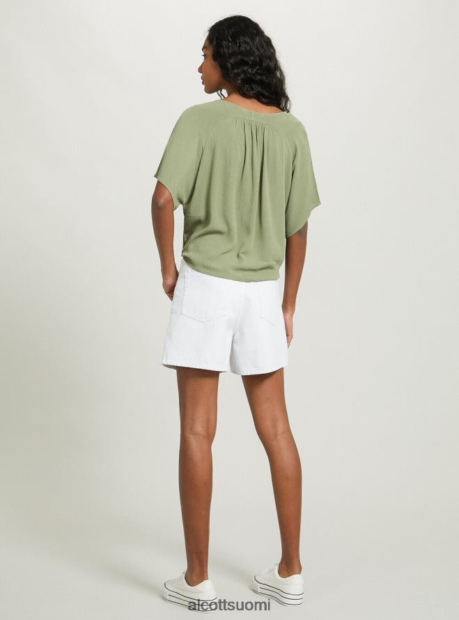 vaatetus fi Alcott naiset v-pääntie paita vyötäröllä solmu wh2 valkoinen HL28P0240