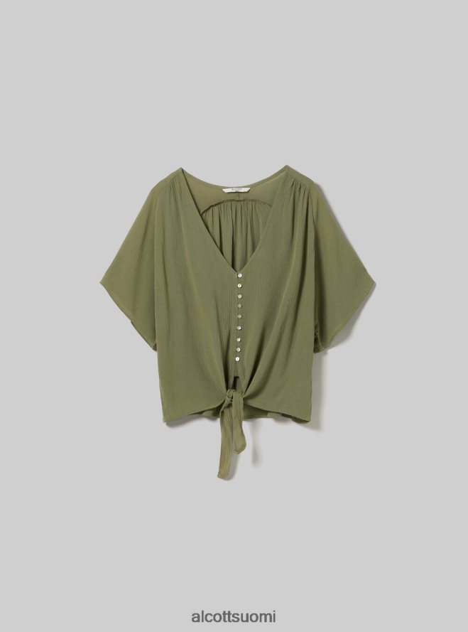 vaatetus fi Alcott naiset v-pääntie paita vyötäröllä solmu wh2 valkoinen HL28P0240