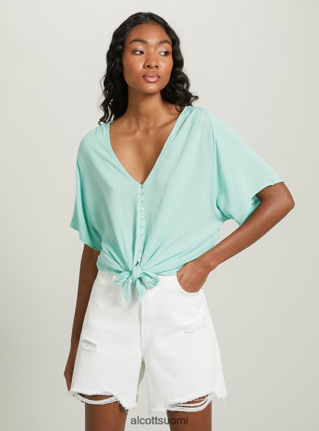 vaatetus fi Alcott naiset v-pääntie paita vyötäröllä solmu wh2 valkoinen HL28P0390