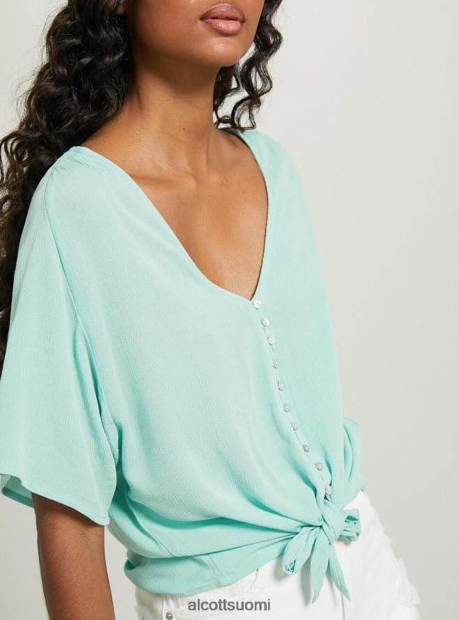 vaatetus fi Alcott naiset v-pääntie paita vyötäröllä solmu wh2 valkoinen HL28P0390