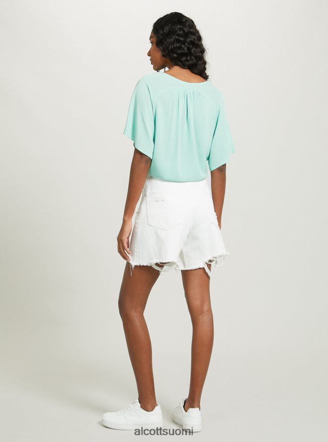 vaatetus fi Alcott naiset v-pääntie paita vyötäröllä solmu wh2 valkoinen HL28P0390