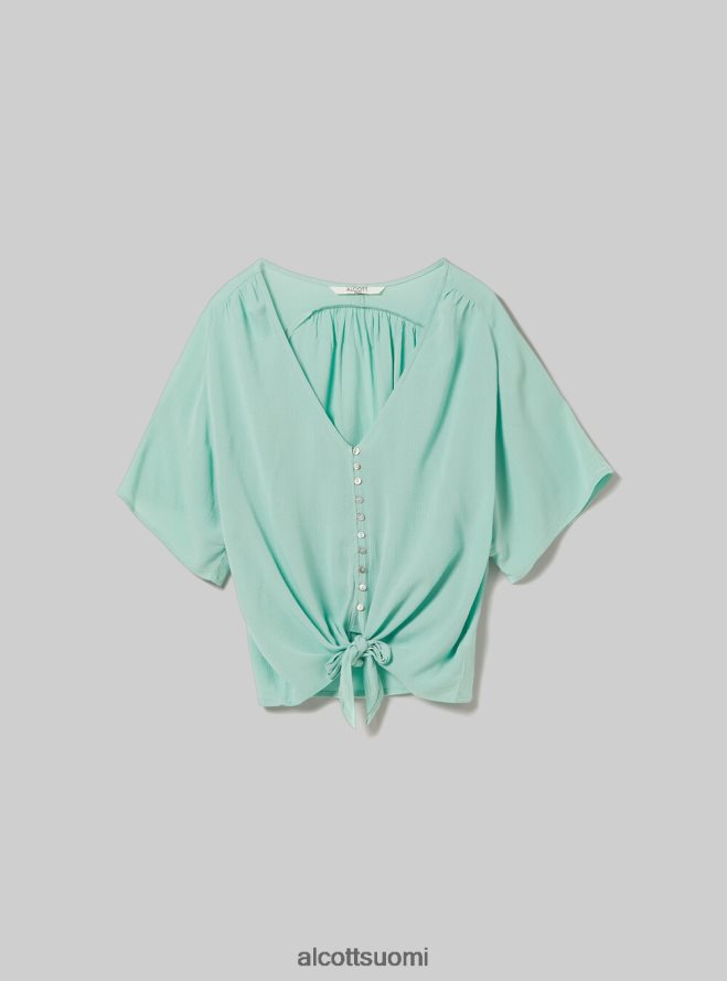 vaatetus fi Alcott naiset v-pääntie paita vyötäröllä solmu wh2 valkoinen HL28P0390