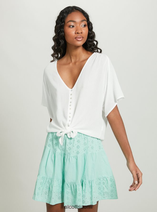 vaatetus fi Alcott naiset v-pääntie paita vyötäröllä solmu wh2 valkoinen HL28P04