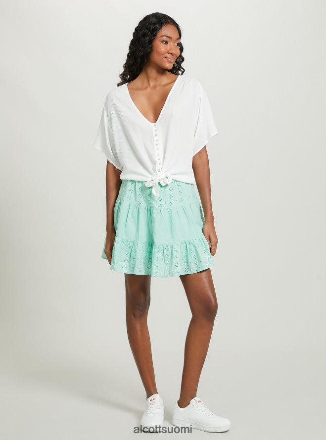 vaatetus fi Alcott naiset v-pääntie paita vyötäröllä solmu wh2 valkoinen HL28P04