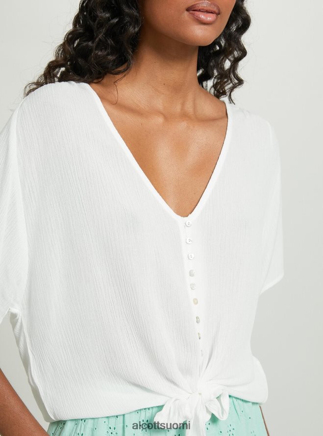 vaatetus fi Alcott naiset v-pääntie paita vyötäröllä solmu wh2 valkoinen HL28P04