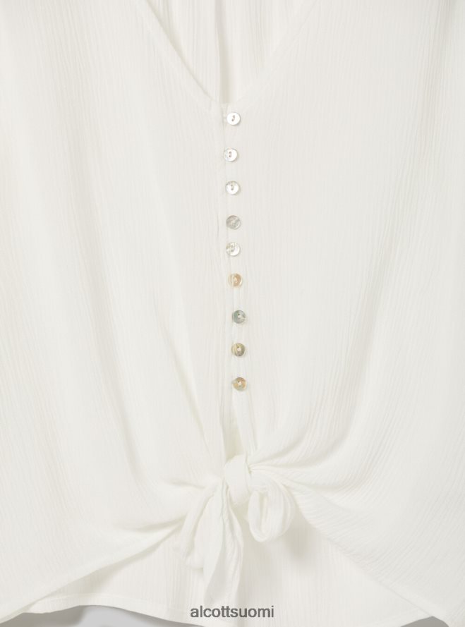 vaatetus fi Alcott naiset v-pääntie paita vyötäröllä solmu wh2 valkoinen HL28P04